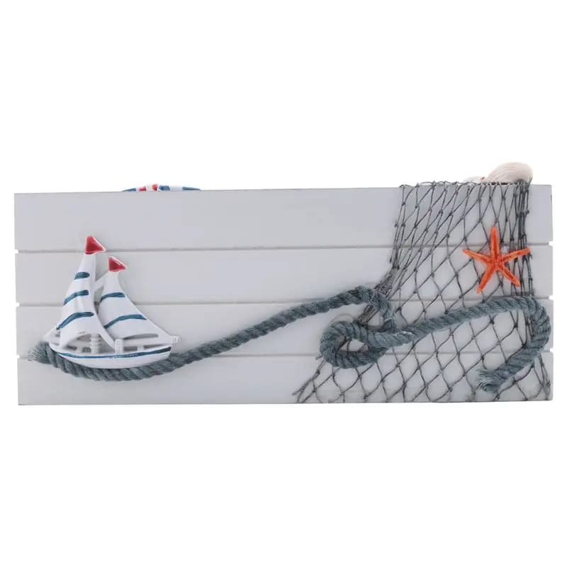 A56P-Porta Fazzoletti in Stile Mediterraneo Serie Marina, Scatola per Fazzoletti di Carta, Decorazione per la Casa, Porta Carta Igienica in Legno