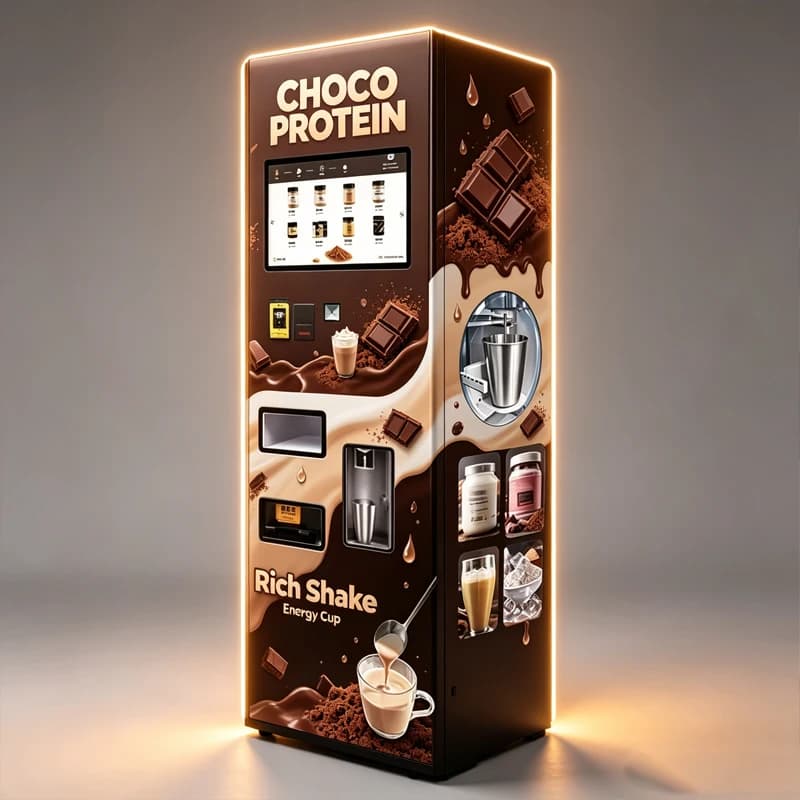 Automatic Protein Shake Vending Machine Touch Screen Chocolate Powder Drink Self Service Dispenser Customized