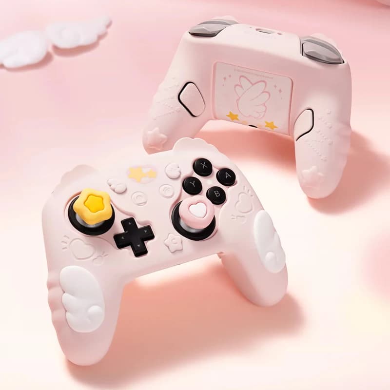Star Wings Silicone Soft Shell Sticker Skin For Nintendo Switch 2 Pro/NS2 Pro Game Controller Case 2 Thumb Stick Grip Cap Cover