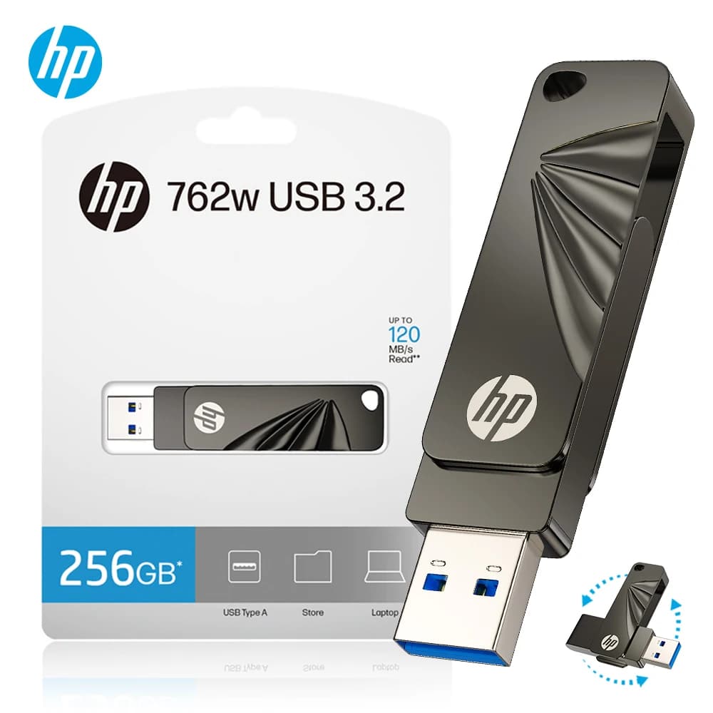 Chiavetta USB HP USB3.2 762W Chiavetta USB aziendale in metallo 32 GB/64 GB/128 GB/256 GB Chiavetta di memoria per ufficio