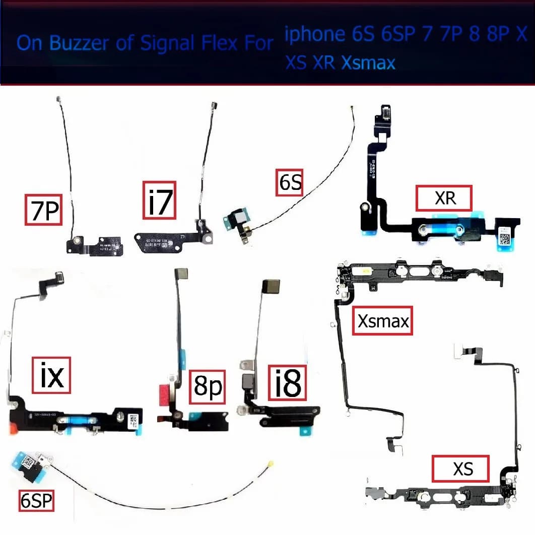 Cicalino WIFI Antenna Segnale Cavo Della Flessione Per iPhone 6s 7 8 Plus X XS MAX XR Segnale Cavo Della Flessione Altoparlante di Ricambio Parte Genuino