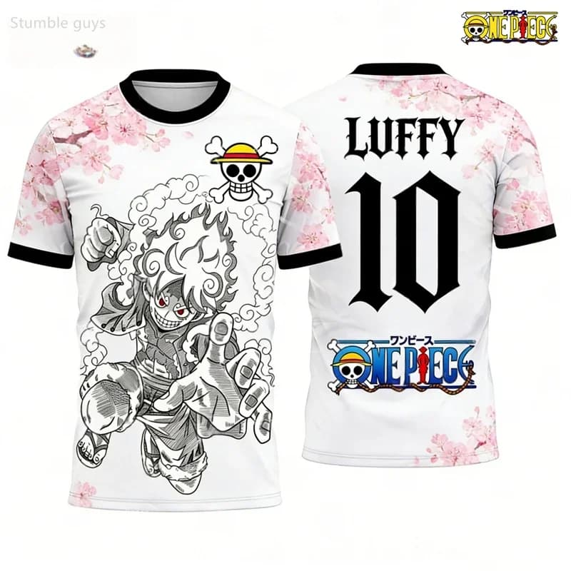T-shirt da uomo One Piece Nami Weather Wizard Jersey, estiva, morbida, a maniche corte, casual, per ragazzi e ragazze, top per tutti i giorni