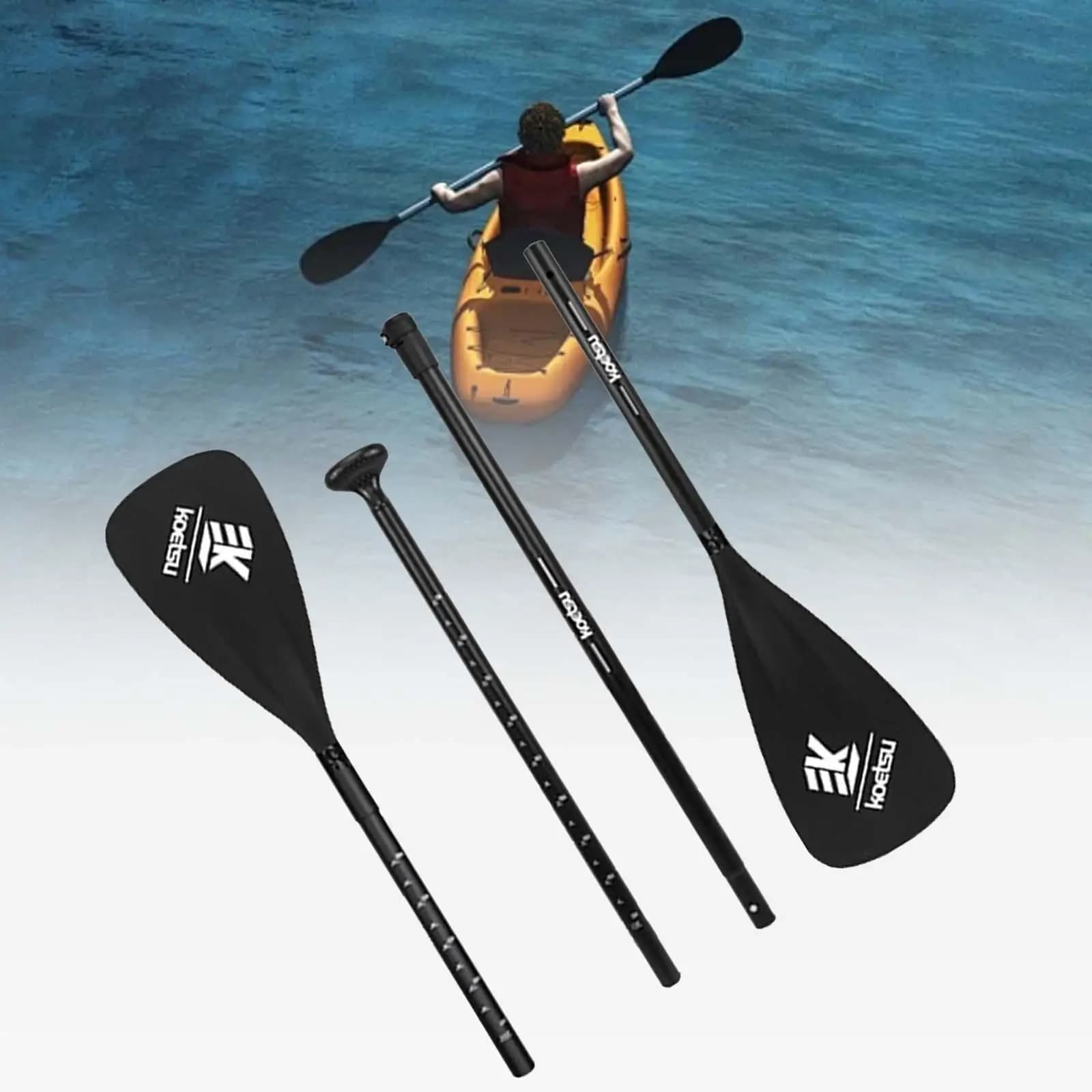Foldable Kayak Paddles Adjustable Aluminum Alloy Oars Surfboard Paddle Board Accessories for Kayak Fishing Rafting