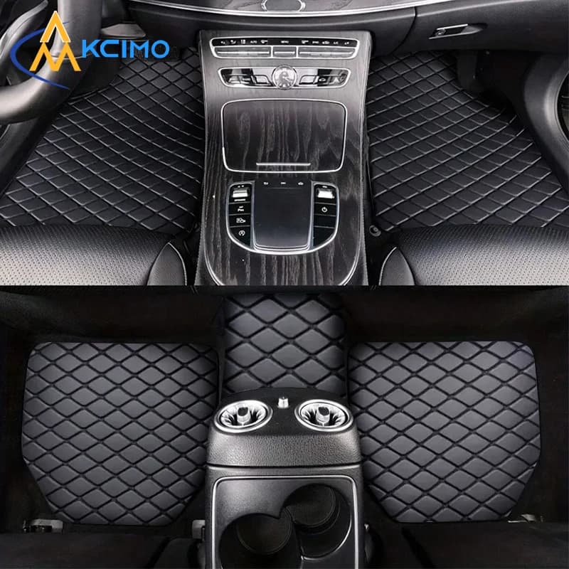 5 pcs Universal Car Car Mats Waterproof and Dustproof PU Car Car Mats Fashion Car Protective Mats