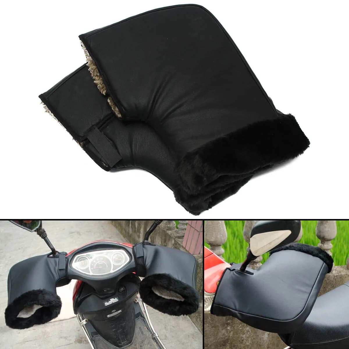 Guanti da moto scaldamani guanti invernali copricostume da manubrio guanto caldo impermeabile