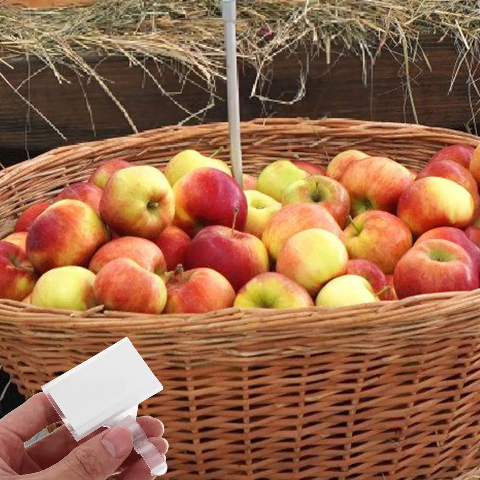 20 Pezzi Portaetichette a Gancio in Plastica 76x35mm per Esposizione Prezzi in Supermercati e Negozi al Dettaglio