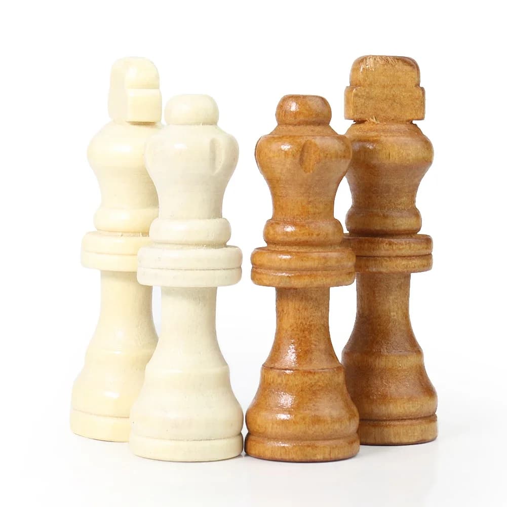 Pezzi del set degli scacchi 70mm King Professional Wood Chessmen Clubs Torneo Concorso Gioco degli scacchi Durevole Leggero 32 pezzi