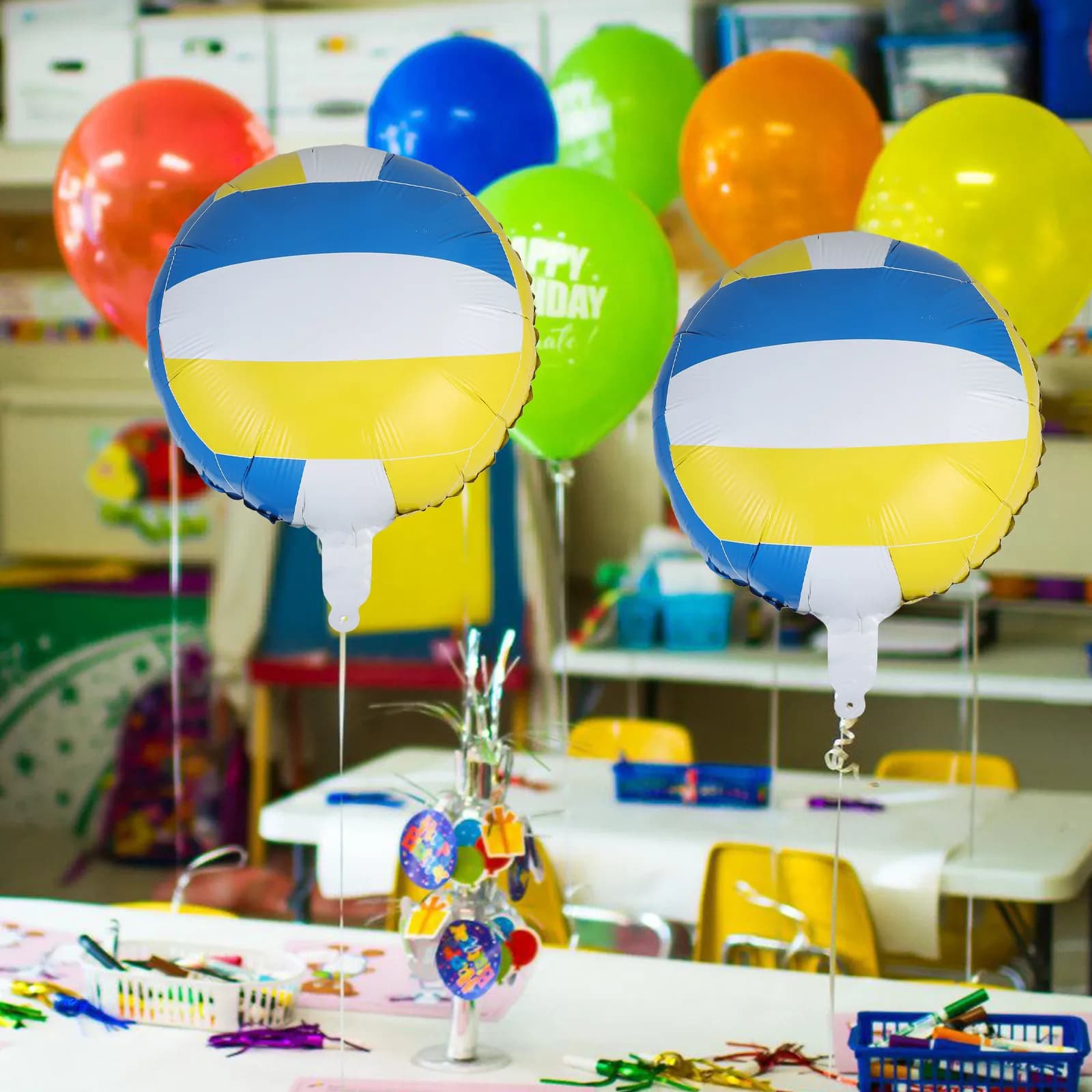 6 Palloncini a Tema Pallavolo, Decorazioni per Feste Sportive, Centrotavola per Compleanno a Tema Pallavolo da 18 Pollici