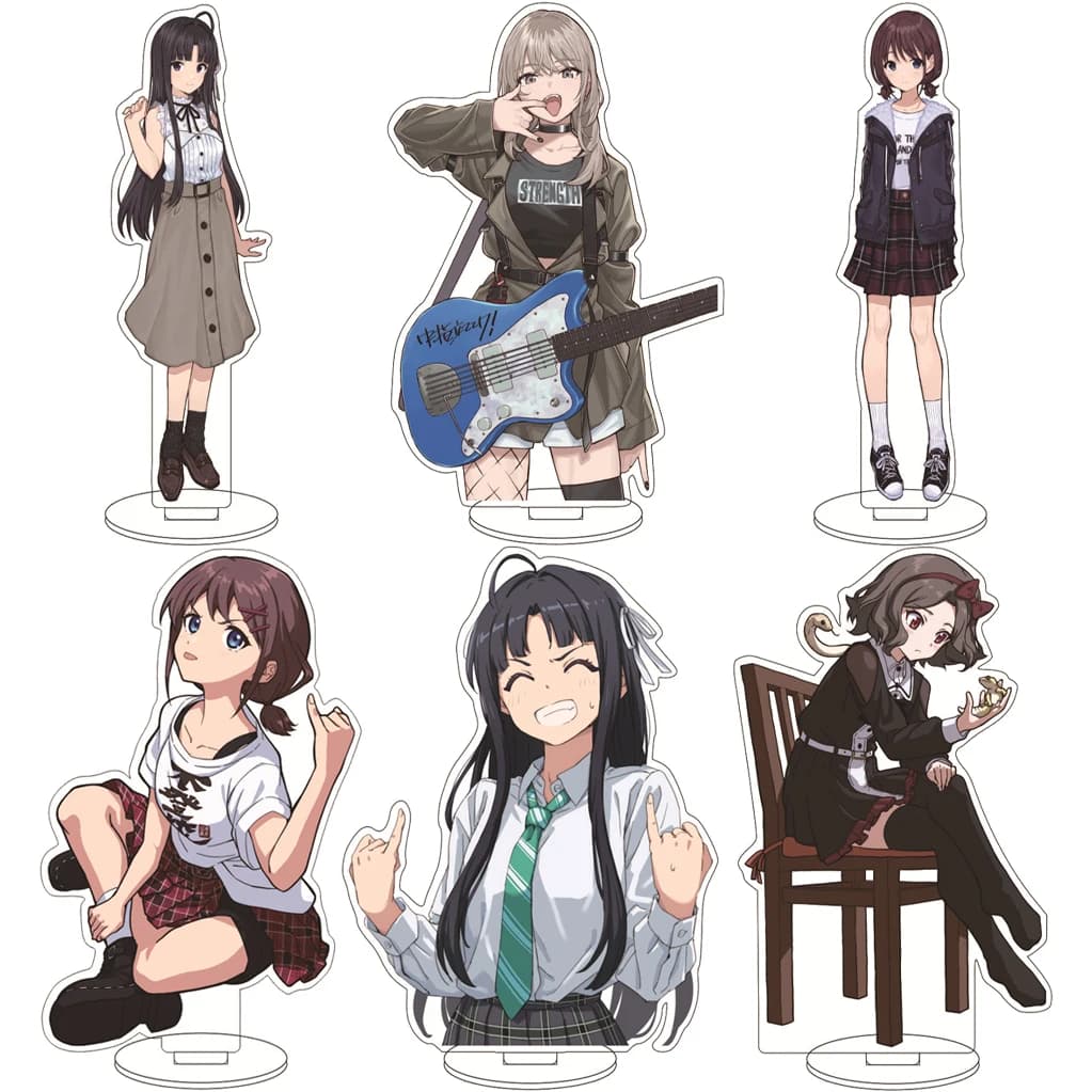 Statuetta in Acrilico da 16CM dell'Anime GIRLS BAND CRY, Personaggi Nina Iseri, Kawaragi Momoka, Awa Subaru, Ebizuka Tomo, Ornamento da Collezione, Regalo di Compleanno