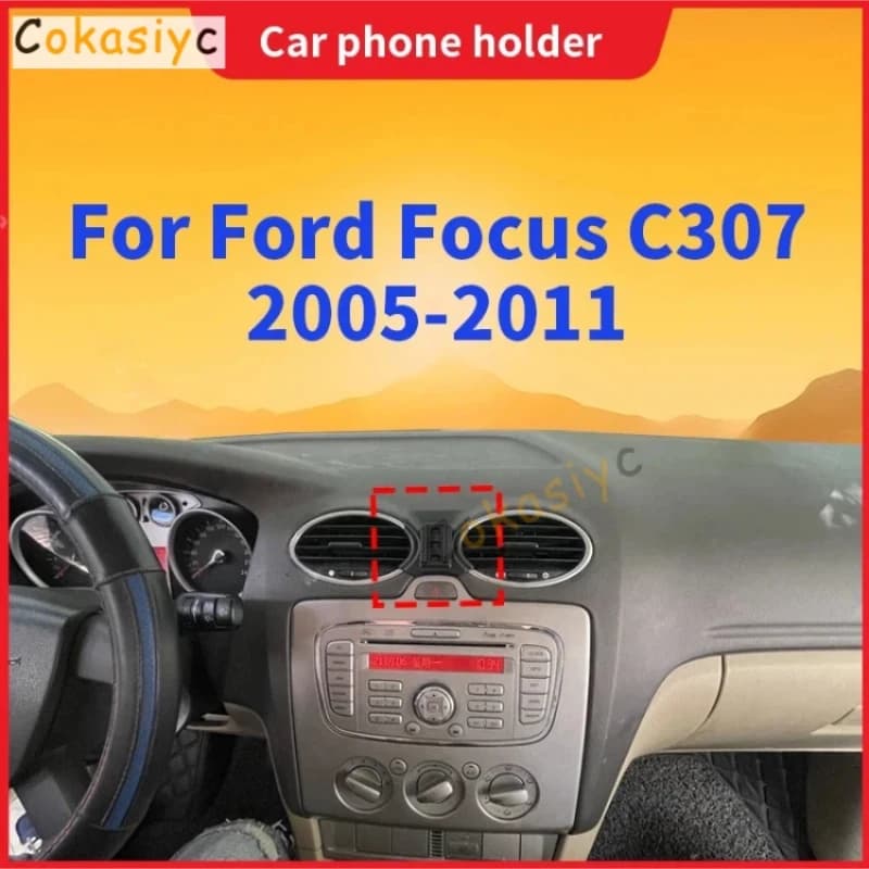 Car Phone Holder For Ford Focus MK2 2005 2006 2007 2008-2011 Special Fixed Bracket Mounts Wireless Charging Interior Accessories