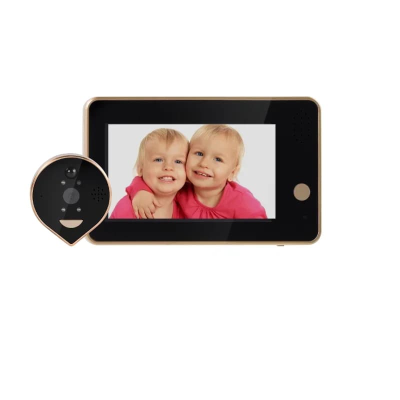 Videocitofono da 4,3 pollici Visualizzatore spioncino da 170 gradi Videocitofono Campanello per porta Smart Home Monitor per telecamera esterna Campanello visivo