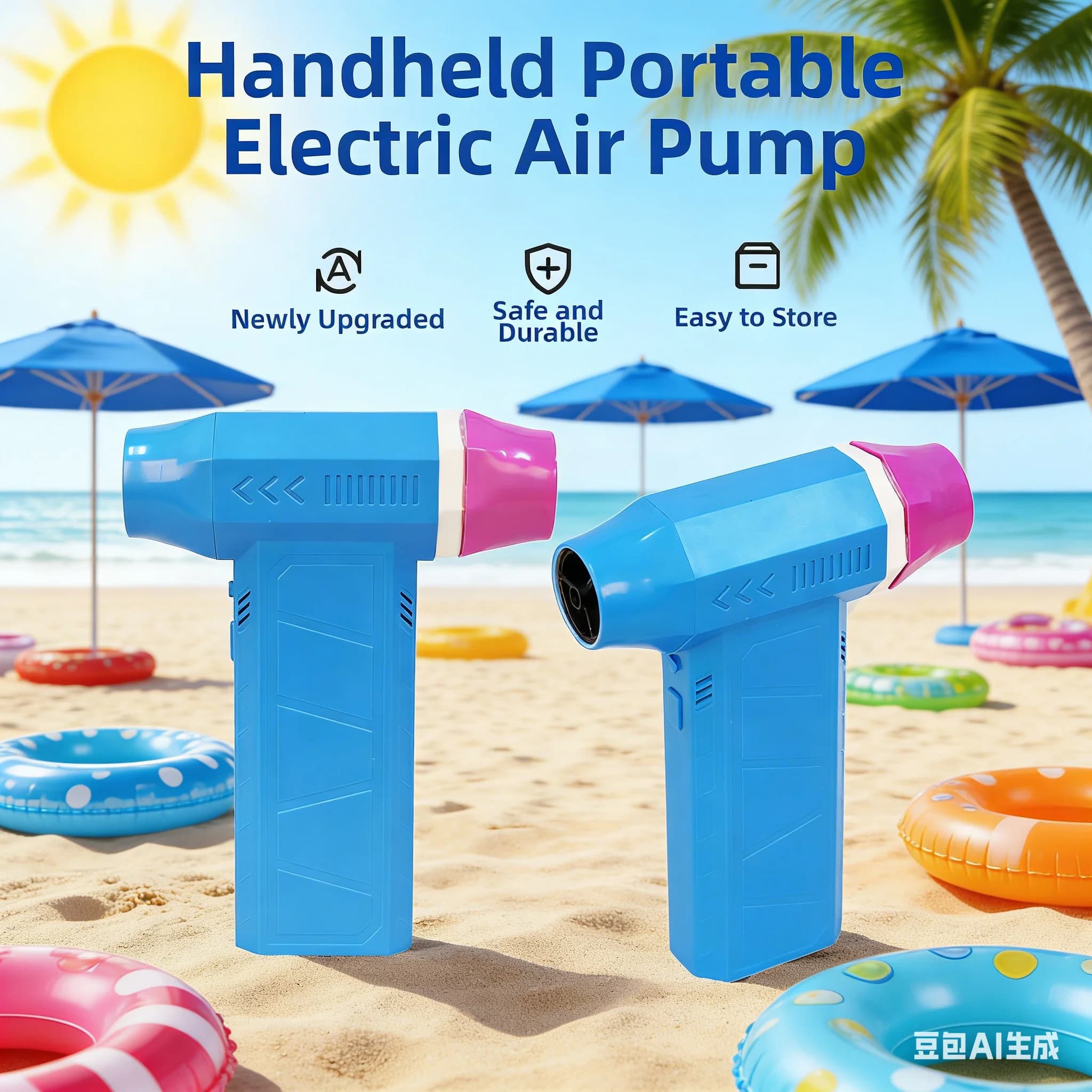Pompa di gonfiaggio a paletta 180W 130000RPM Motore brushless Ventilatore di aria elettrico portatile per kayak Tavola da surf Accessori gonfiabili