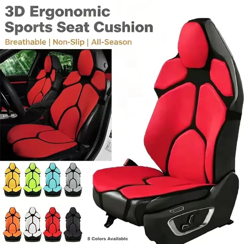 Cuscino per Sedile Auto Traspirante in Rete per Maserati GranTurismo 2018-2026, Supporto Lombare Ergonomico, Protezione Antiscivolo per Sedile Auto