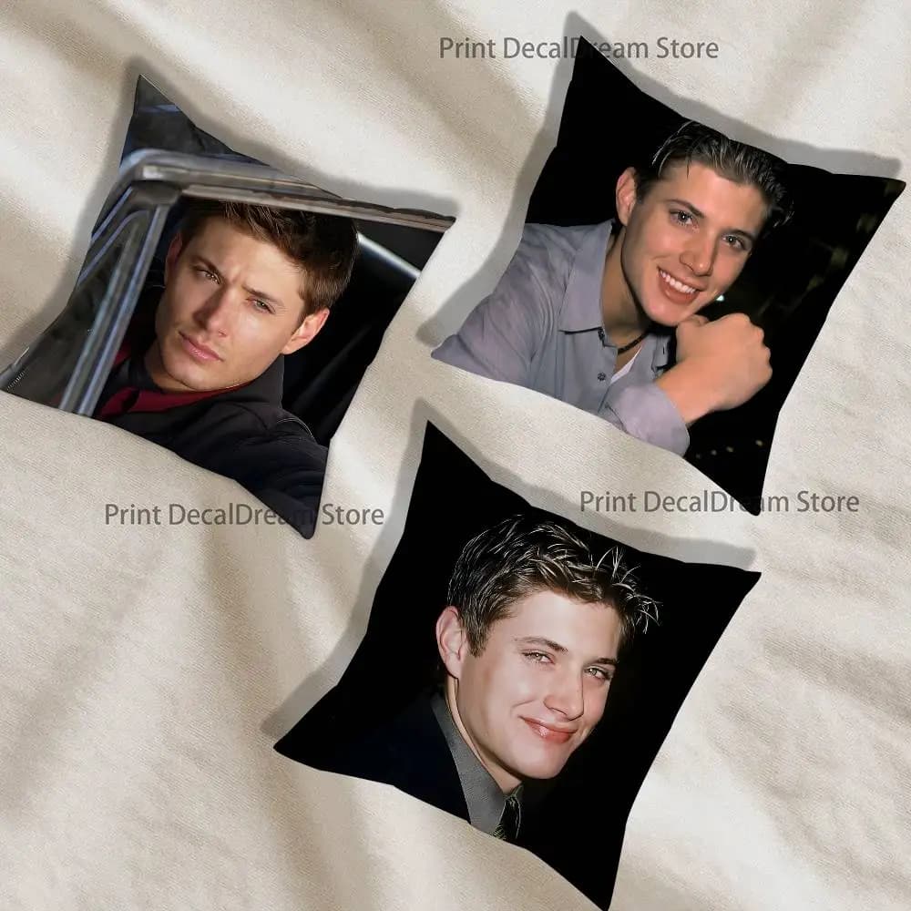 Cuscino Dean J-Jensen Ackles per camera da letto, auto, caffetteria, soggiorno e divano, federa decorativa per cuscino
