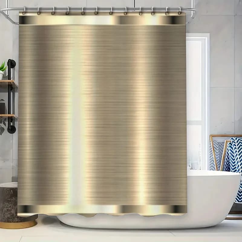 Tenda da doccia dorata di lusso: un tocco di eleganza per l'arredamento del tuo bagno Questo titolo AliExpress da 128 caratteri evidenzia il lux