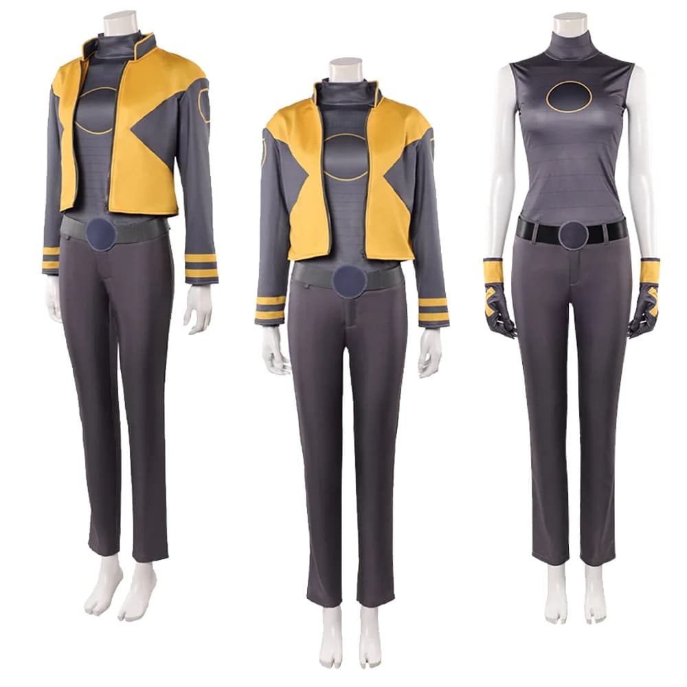 Jean Grey Cosplay Rogue Uniform Costume Jacket Inner Top Pants Belt Outfit Halloween Carnival Role Play Fancy Dress Disguise