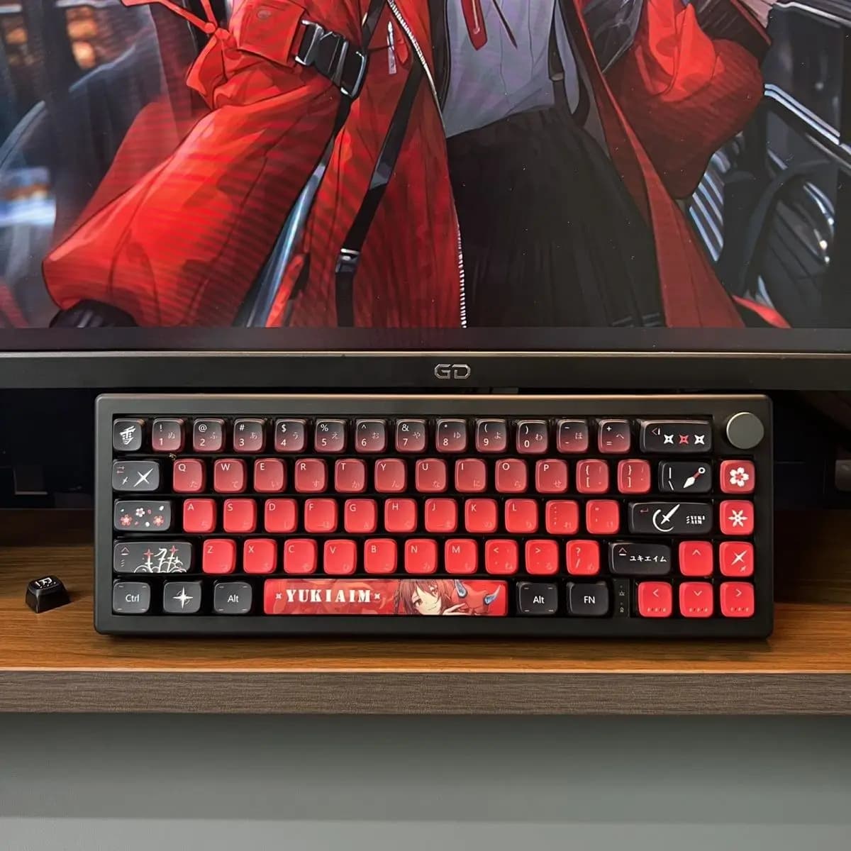 122 tasti Yukaim Copritasti Set Replica Snow Sakura PBT Dye-Sub Anime Copritasti Tastiera MDA Profilo Copritasti per tastiera meccanica Regalo