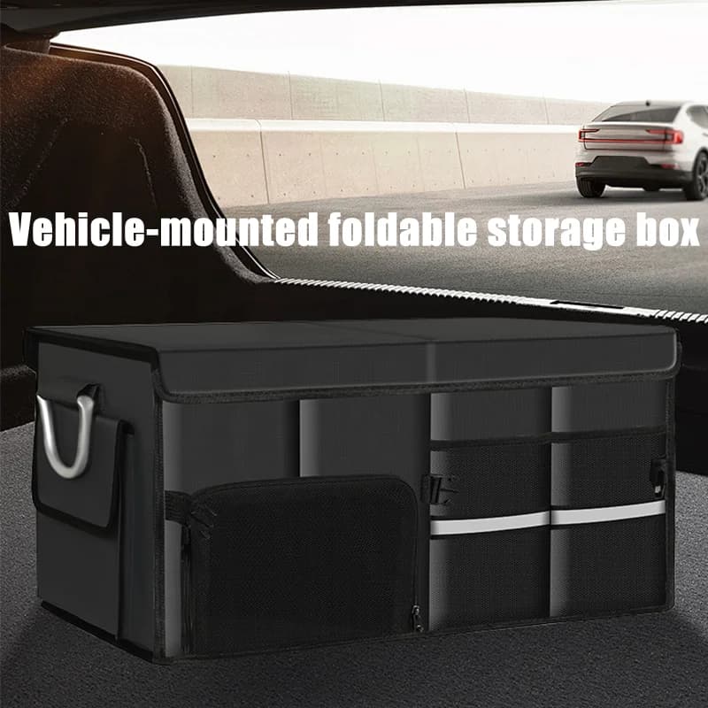 Car Storage Box Waterproof Oxford Fabric Foldable Car Storage Box Multi-Functional Universal Large-Capacity Car Trunk Storage