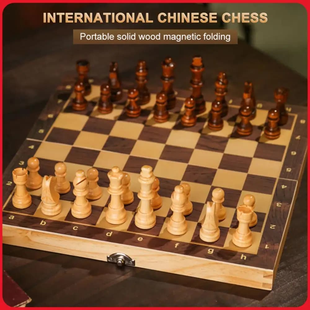 Scacchiera 3 in 1 29x29cm: Scacchi, Dama e Backgammon, Sviluppa il Pensiero Strategico, Pieghevole, Non Tossico, Ideale Regalo per Ragazzi e Ragazze