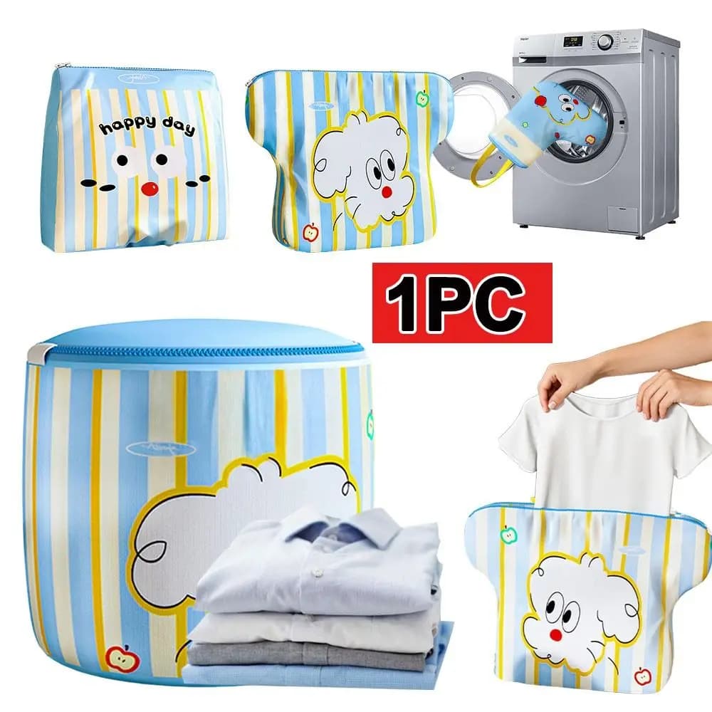 Durable classification of bag for anti-deformation linen Bags for cleaning basket with anti-winding zipper