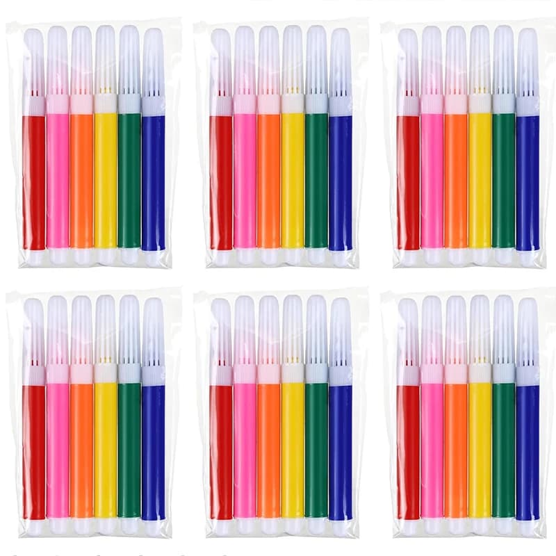 10/20/30 confezioni di mini pennarelli per disegno, 6 colori, penne ad acquerello, accessori di cancelleria adatti per pittura, arte, forniture per l'aula TMZ