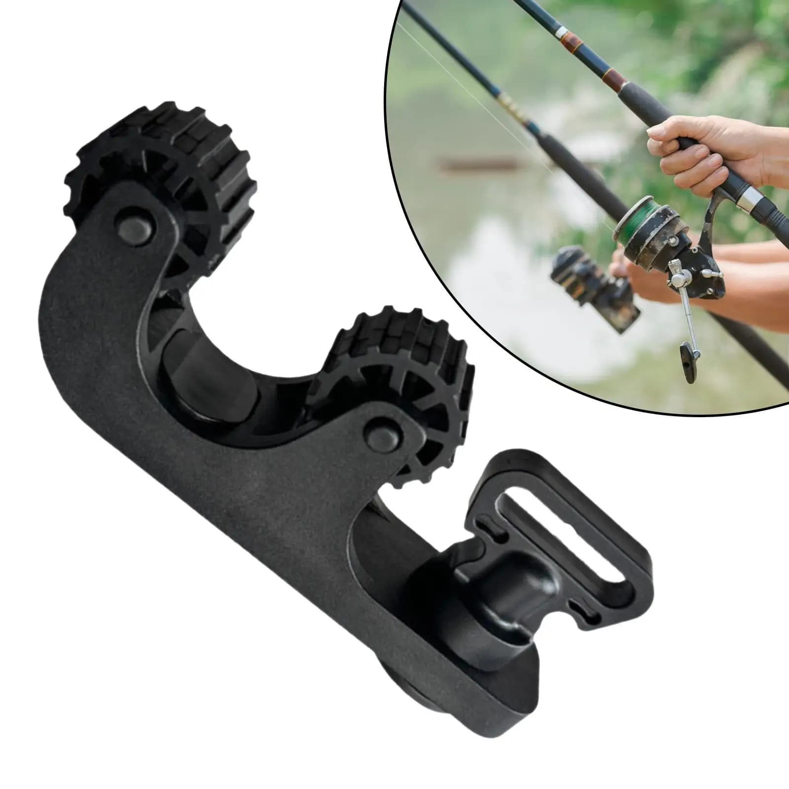 Supporto per pagaia per kayak in plastica dura Supporto per asta da pesca Staffa per asta Organizzatore per accessori per pagaia per canoa gonfiabile