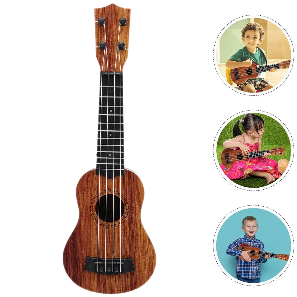Mini Ukulele per la prima infanzia, strumento a corde in legno ad alto livello di simulazione, favorisce lo sviluppo dell'interesse musicale