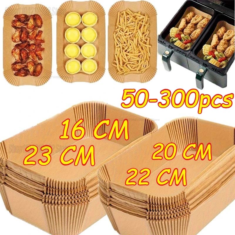 Carta da Forno Monouso per Friggitrice ad Aria, Carta da Cucina Riutilizzabile per Forno, Carta Cerata per Alimenti, Utensili da Cucina