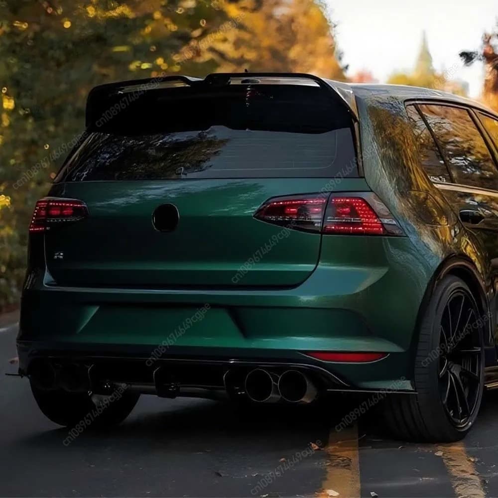 For Volkswagen Golf 7 MK7 R R-Line 2013-2016 Black Car Rear Bumper Diffuser Tail Splitter Spoilers Protector Guard Lip Body Kits