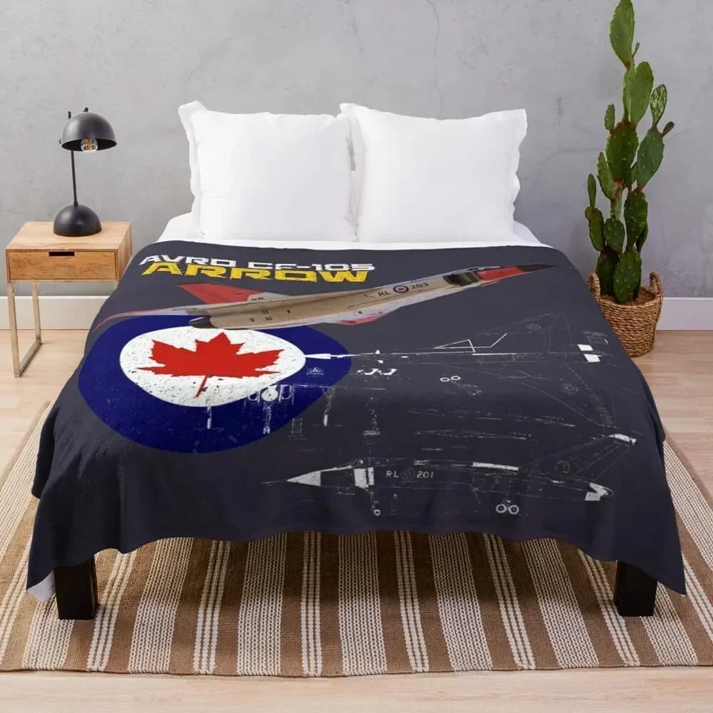 Coperta canadese Avro CF-105 Arrow, coperta calda e accogliente per l'arredamento della camera da letto