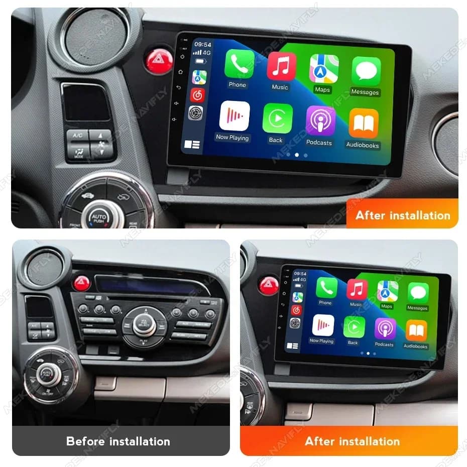 Per Honda Insight 2 LHD Guida a Sinistra 2009-2014, Carplay Wireless, Radio GPS Android, Lettore Multimediale Video per Auto, Schermo Touch, Audio