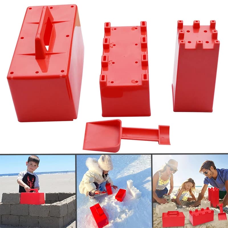 Giocattolo da spiaggia per bambini Sandbox Castello Edificio Pareti di mattoni di sabbia Stampi Estate all'aperto Gioco al mare Sabbie d'acqua Parco giochi Giocattolo per bambini