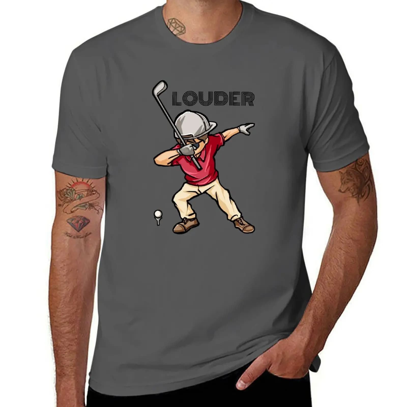 T-shirt Louder Golf Things T-shirt da pesca ad asciugatura rapida