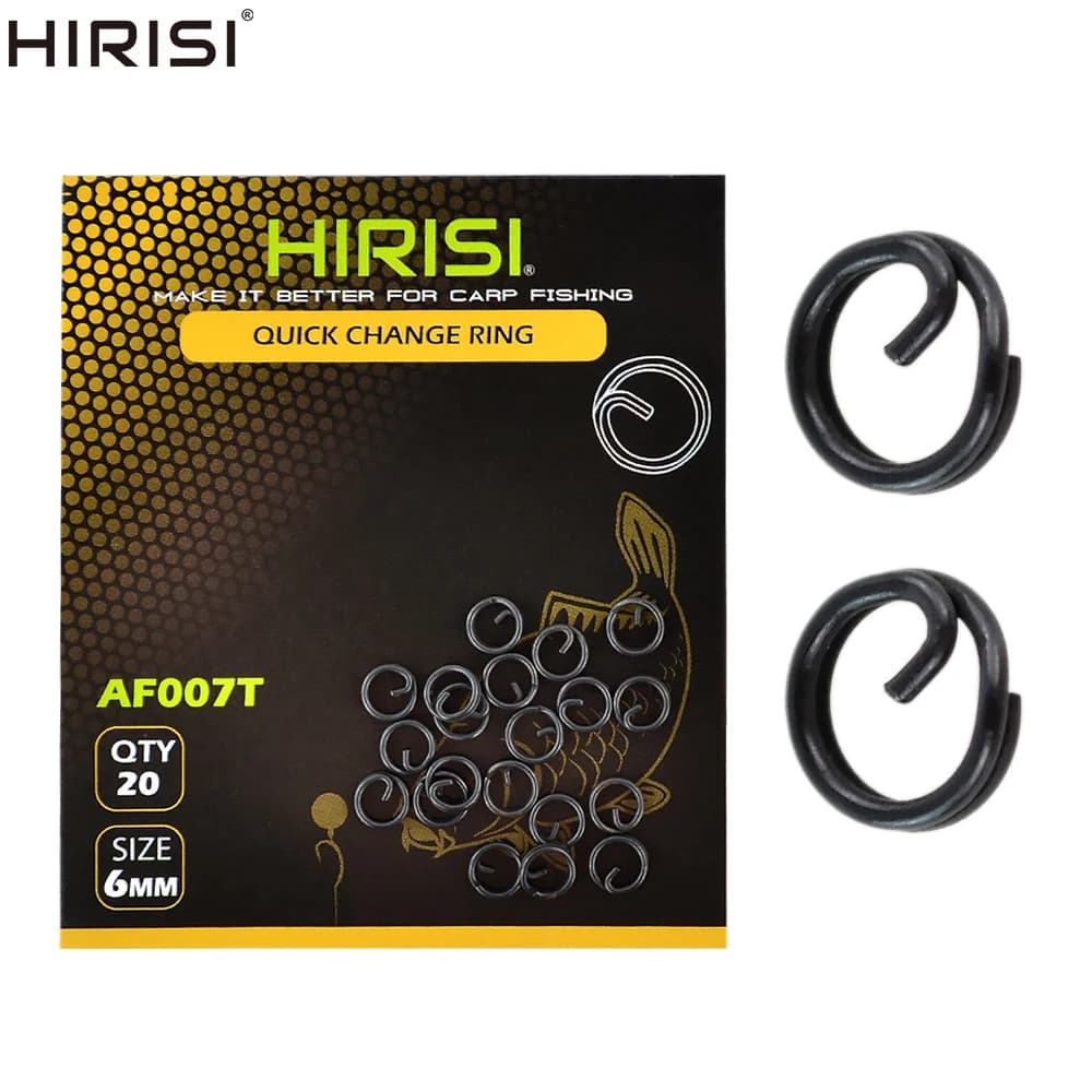 20 pcs Split rings for carp fishing Connectors with double loop bait for AF007T carp fishing accessories