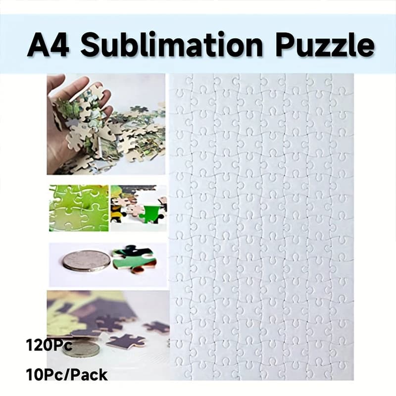 Sublimation Blank Jigsaw Puzzle DIY Heat Transfer Blank Cardboard Puzzle for Photo Craft
