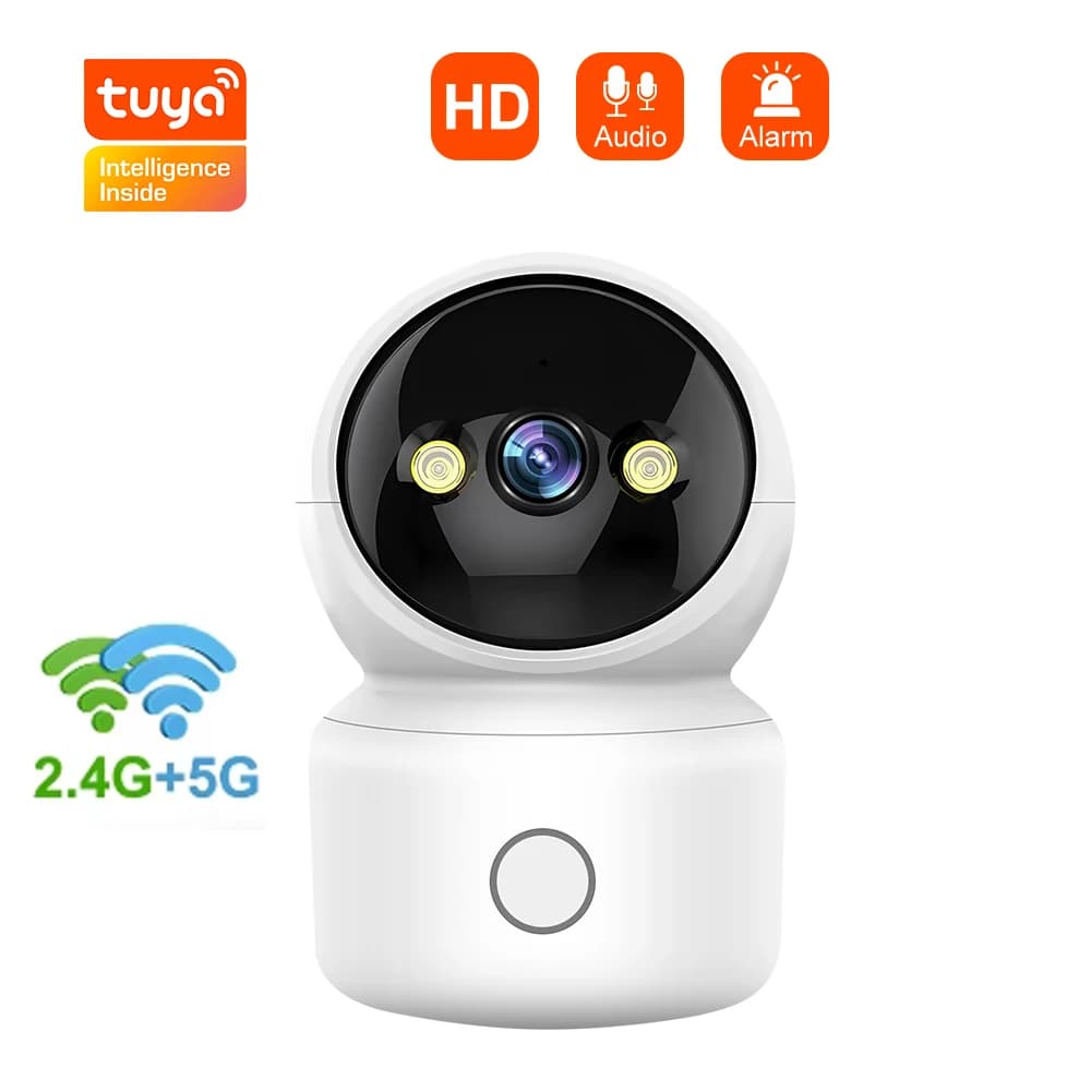Baby monitor con chiamata one-touch 3MP Tuya 2.4G/5G WIFI IP Camara Zoom 10X WiFi Telecamera PTZ Monitoraggio automatico 360 ° Telecamera di sorveglianza CCTV