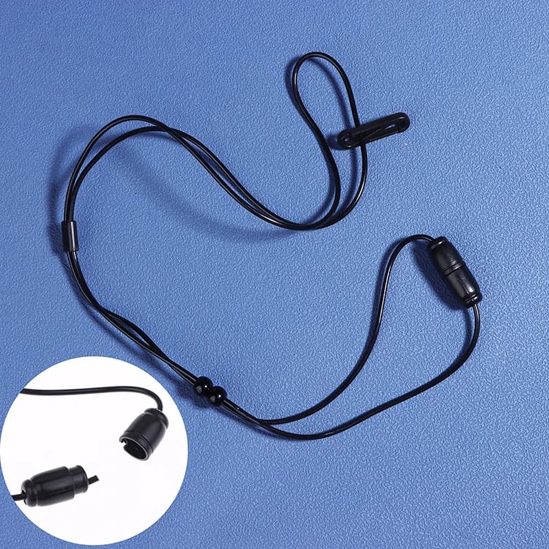 Multipurpose Referee Whistle Rope Lanyard Black PVC Whistle Strap Long Lanyard Key Hanging Rope