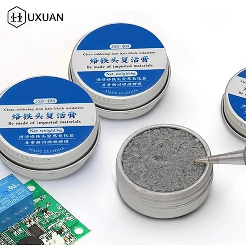 1/2/5pcs Electrical Soldering Iron Tip Refresher Solder Cream Clean Paste For Oxide Solder Iron Tip Head Resurrection Oxidative