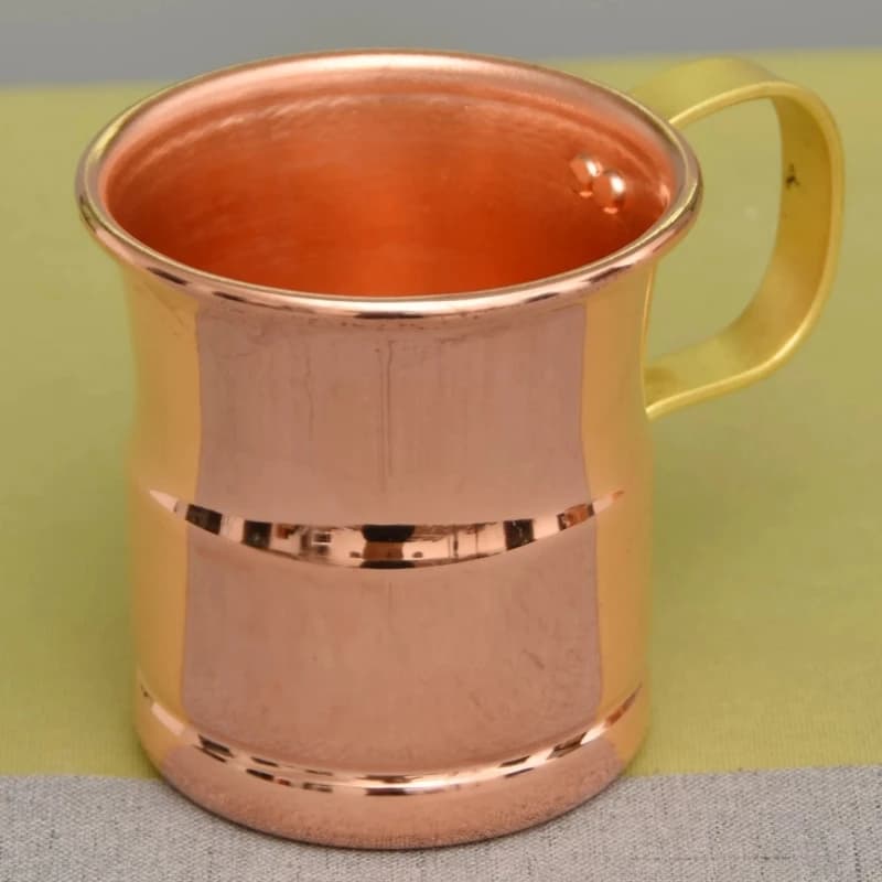 Boccale per birra e latte artigianali Manico in tessuto Acqua di Mosca addensata Mulo 360ML Tazza per colazione Bicchieri Stoviglie Rame puro 1 PZ