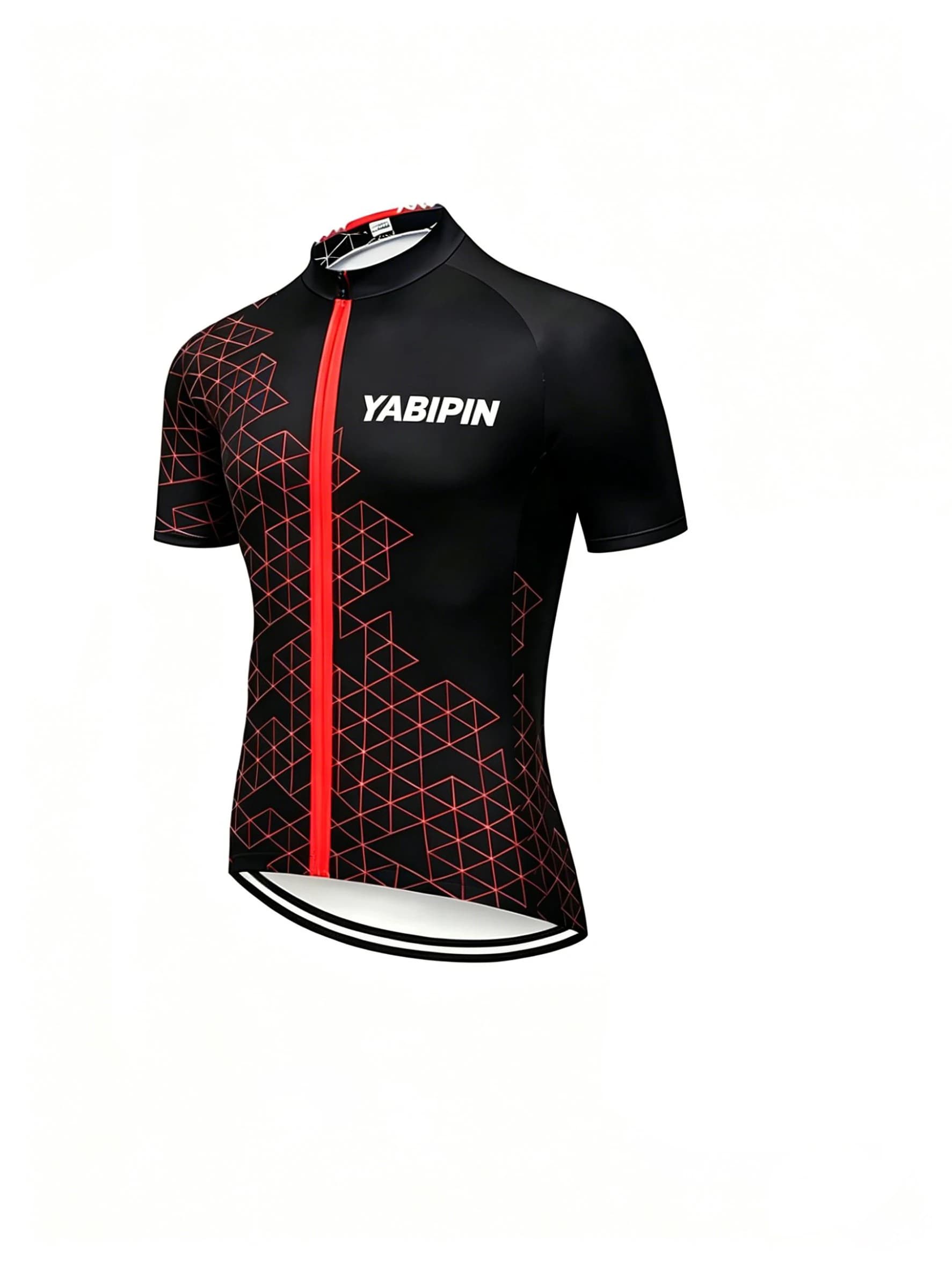 Ride Anywhere Men’s Short Sleeve Cycling Jersey, Stand Collar Crewneck Full Zip Breathable Quick Dry for MTB Road