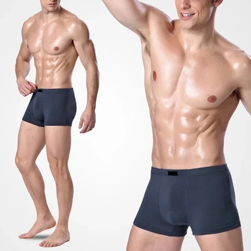 4 pieces of bamboo fiber underwear, comfortable light and breathable shorts, men's underwear, male briefs