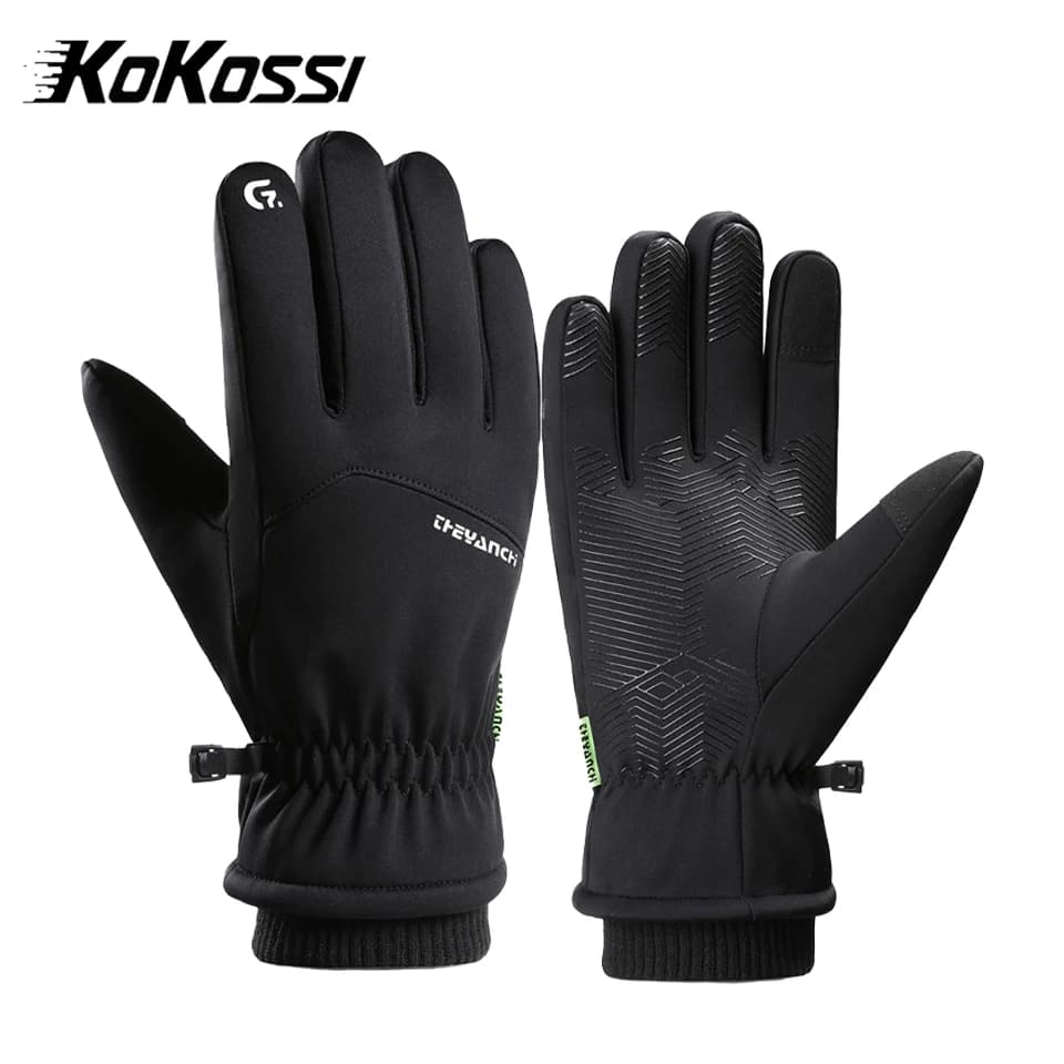 KoKossi Guanti invernali antivento Guanti spessi Touchscreen impermeabile Guanti da equitazione per moto da snowboard caldi per ciclismo all'aperto