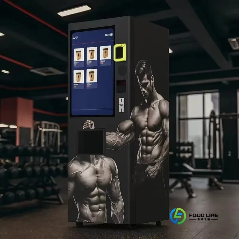 Fully Automatic Powder Mixing System Smart Screen Commercial Dispenser Self-Service Gym Protein Shake Vending Machine