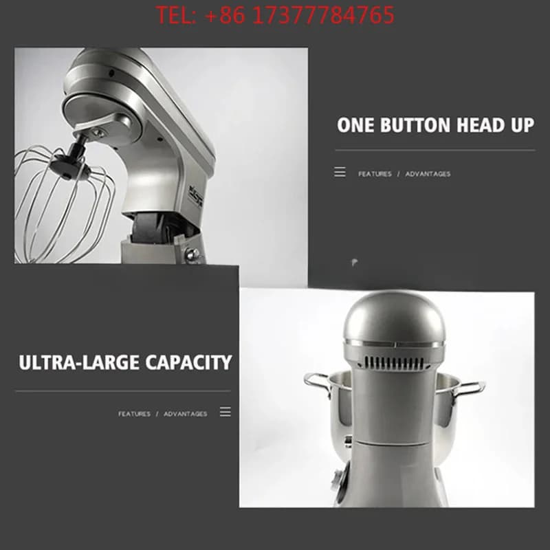 NEW!10 L Stand Mixer 2000 W ful Mixer 8 Speed Settings Stainless Steel Kitchen Blender Home Appliance for Baking Dou