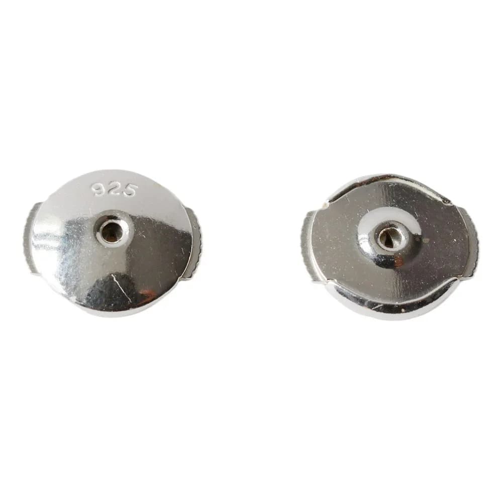 Schienali per orecchini con chiusura in argento sterling massiccio 925, schienali per orecchini in argento ipoallergenico sicuri e sicuri per borchie