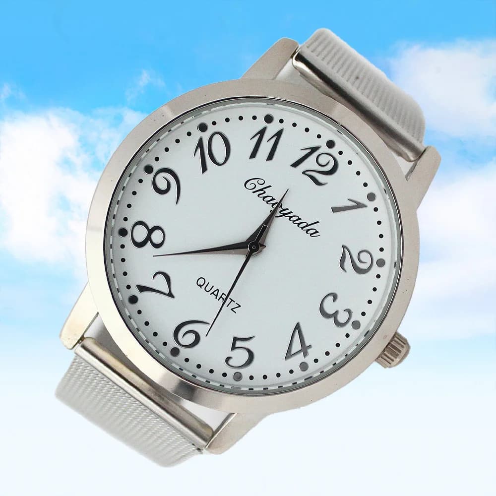 Orologio alla moda Bracciale elastico originale in acciaio pieno Orologi al quarzo Orologio da uomo e da donna semplice Orologio da polso unisex