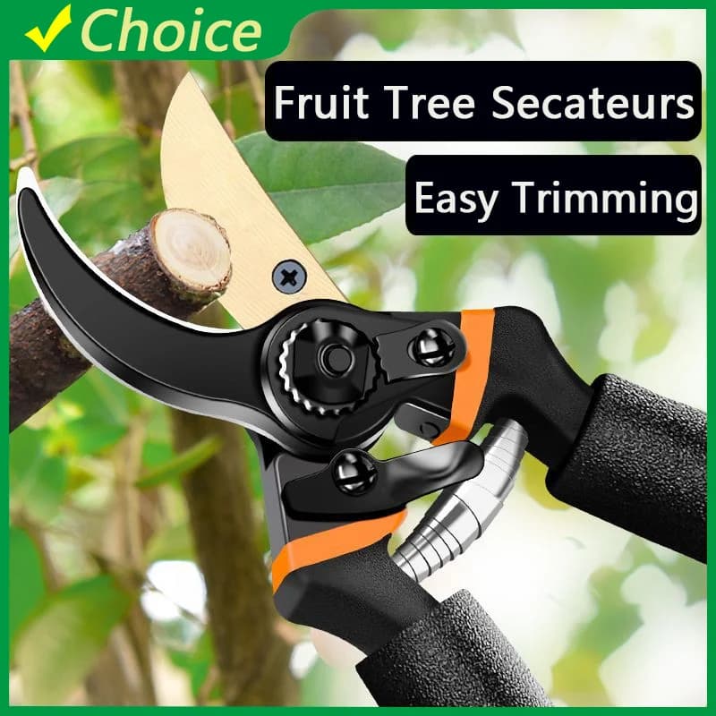 Professional titanium bypass shears Manual garden pots Ergonomic light ergonomic handles Steel SK-5 Durable
