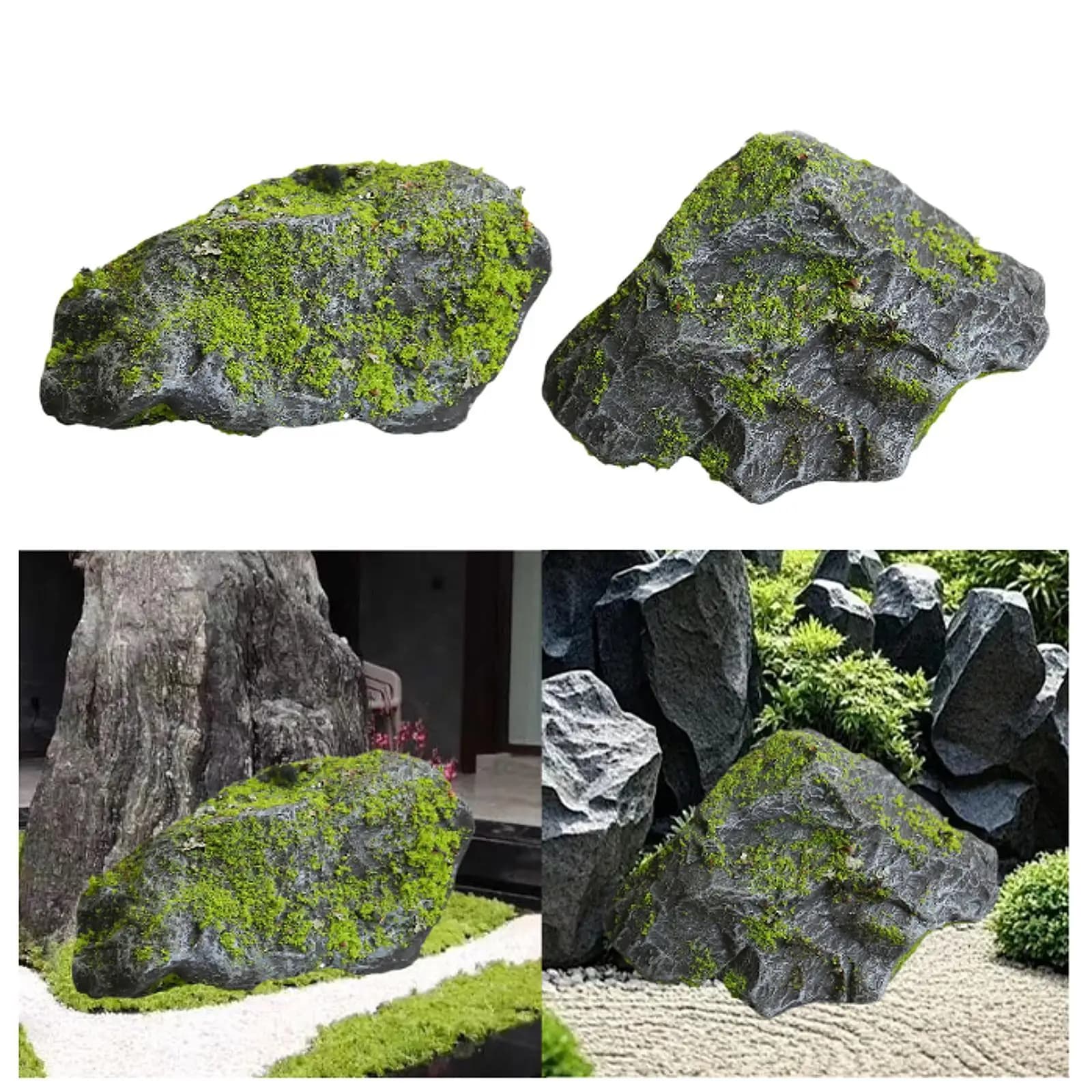 Rocce di muschio artificiale decorative per vasi per piante micro paesaggi di giardini fatati