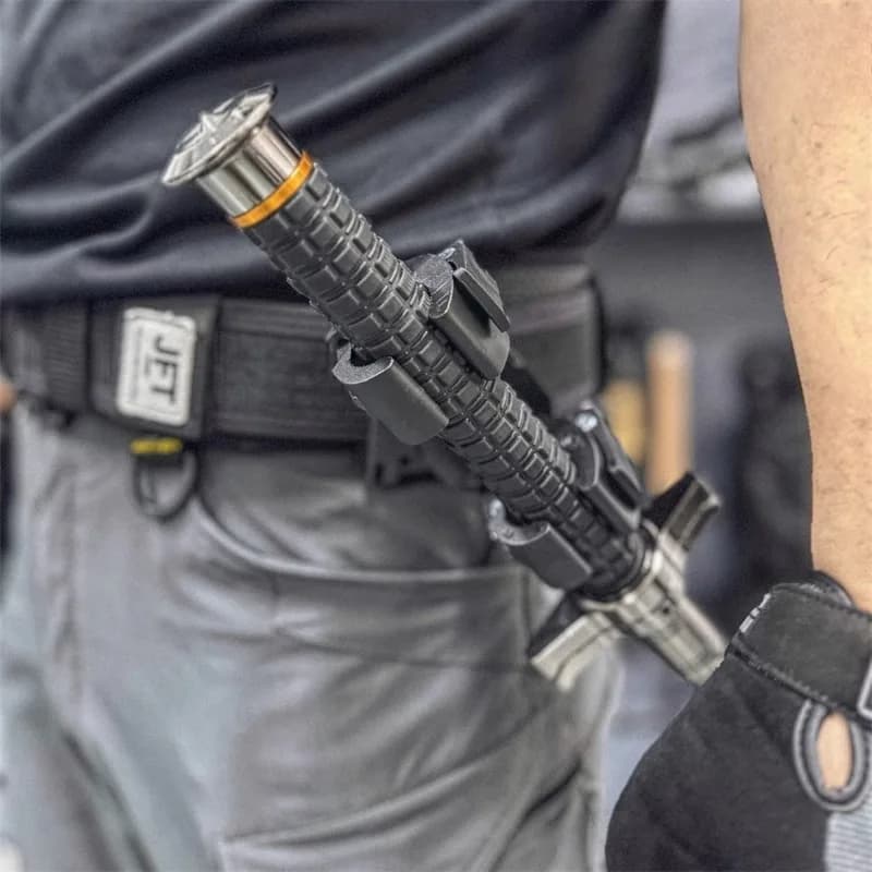 Supporto per bastone multifunzionale Clip Molle regolabile tattica Copri coltello da samurai Attrezzatura di sopravvivenza esterna portatile per cintura