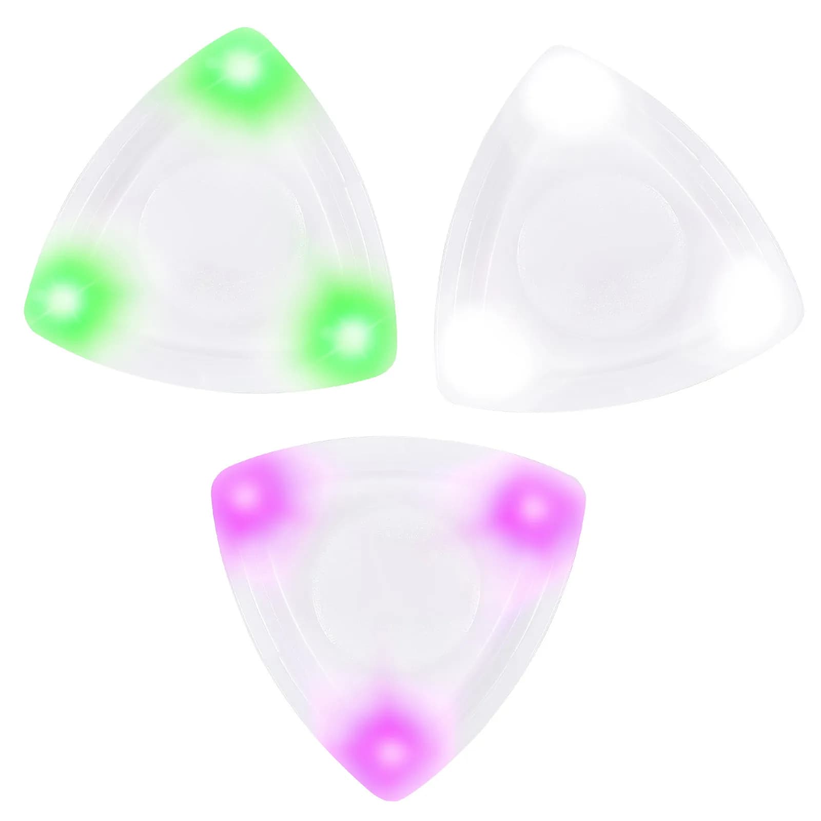 3Pcs LED Luminous Guitar Picks ABS Glow Picks for Night Performance Strong Durability Elegant Design Acoustic